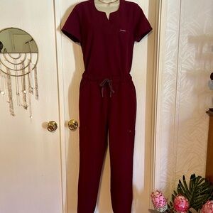 Burgundy Scrub Set